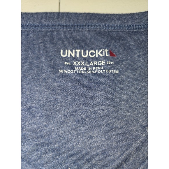 Untuckit Men's‎ Shirt Blue 3XL -Item#99 - Picture 3 of 5